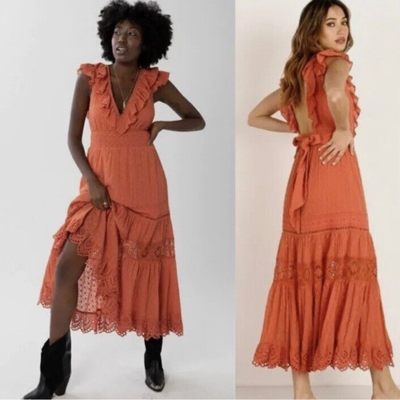 Spell Daisy Chain Frill Maxi Dress - XL - Picture 3 of 13